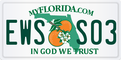 FL license plate EWSS03