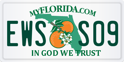 FL license plate EWSS09