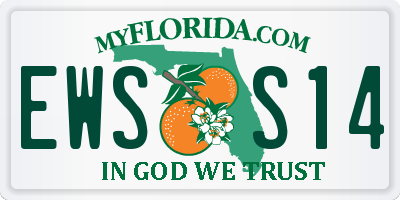 FL license plate EWSS14