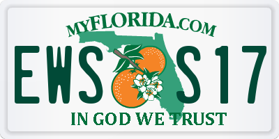 FL license plate EWSS17