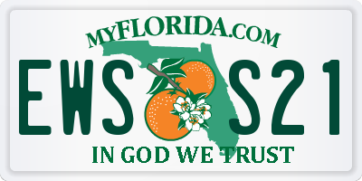 FL license plate EWSS21