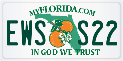 FL license plate EWSS22