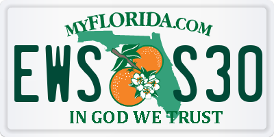 FL license plate EWSS30