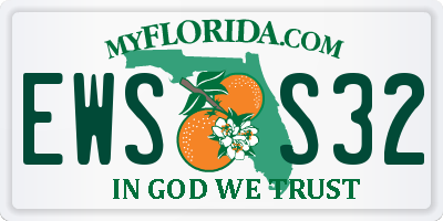 FL license plate EWSS32
