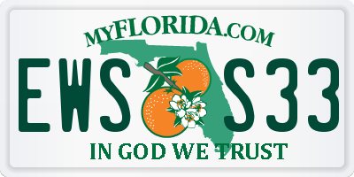 FL license plate EWSS33