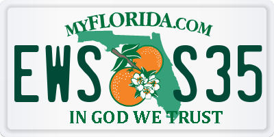FL license plate EWSS35