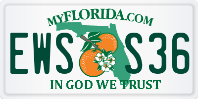 FL license plate EWSS36