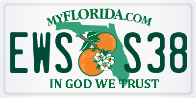 FL license plate EWSS38