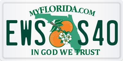FL license plate EWSS40