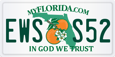 FL license plate EWSS52
