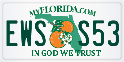 FL license plate EWSS53