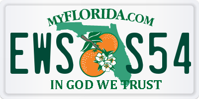 FL license plate EWSS54