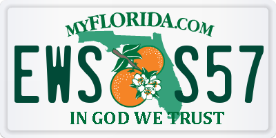FL license plate EWSS57