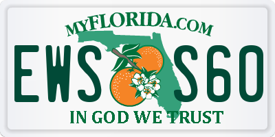 FL license plate EWSS60