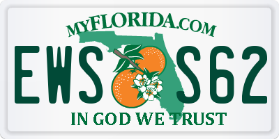 FL license plate EWSS62