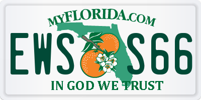 FL license plate EWSS66