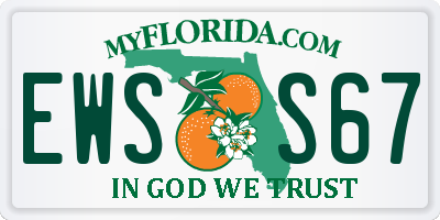FL license plate EWSS67