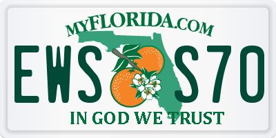 FL license plate EWSS70