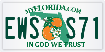 FL license plate EWSS71