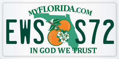 FL license plate EWSS72