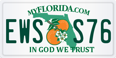 FL license plate EWSS76