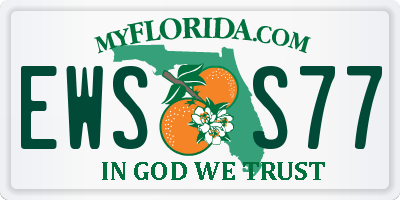FL license plate EWSS77