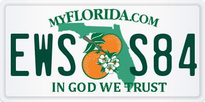 FL license plate EWSS84