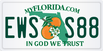 FL license plate EWSS88