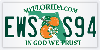 FL license plate EWSS94