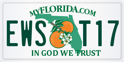 FL license plate EWST17