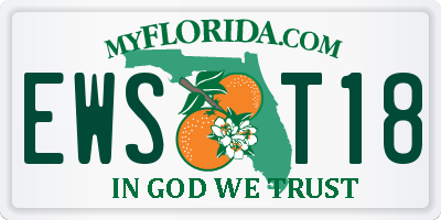 FL license plate EWST18