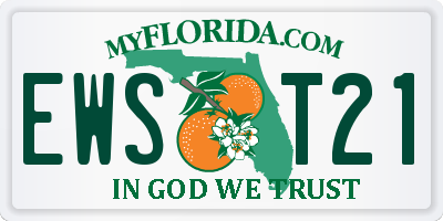 FL license plate EWST21