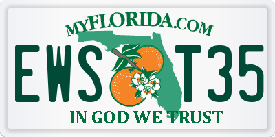 FL license plate EWST35