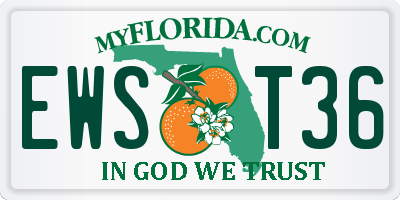 FL license plate EWST36
