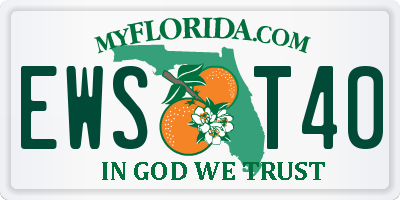 FL license plate EWST40