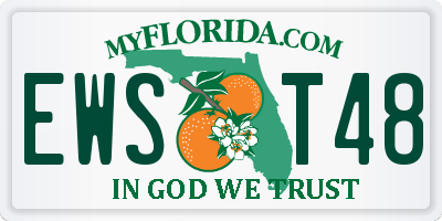 FL license plate EWST48
