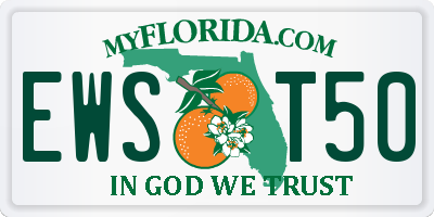 FL license plate EWST50