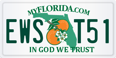 FL license plate EWST51