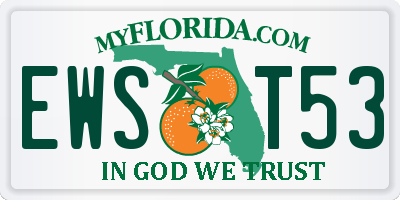 FL license plate EWST53