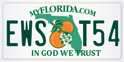FL license plate EWST54
