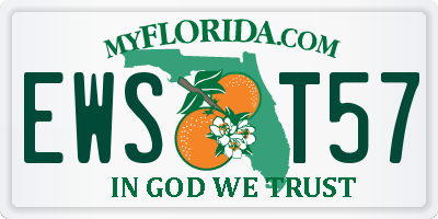FL license plate EWST57