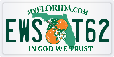 FL license plate EWST62