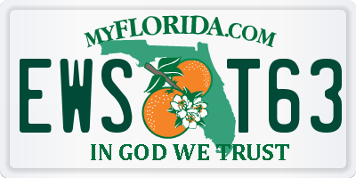 FL license plate EWST63