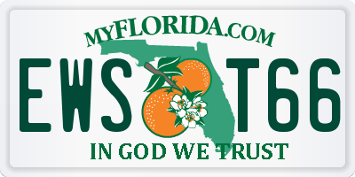 FL license plate EWST66