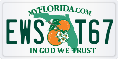 FL license plate EWST67