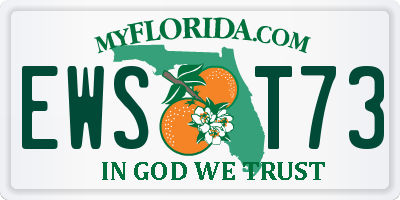 FL license plate EWST73