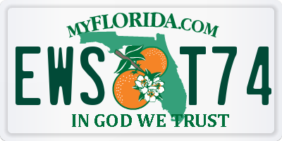 FL license plate EWST74