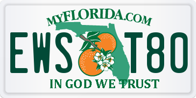 FL license plate EWST80