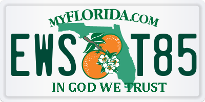 FL license plate EWST85