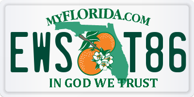FL license plate EWST86
